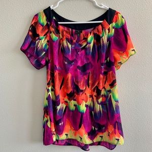 Colorful Patterned Worthington XL Summer Top